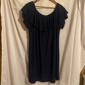Danillo Boutique Navy Eyelet dress